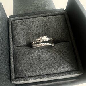 David Yurman Sterling Sliver & Diamond ring